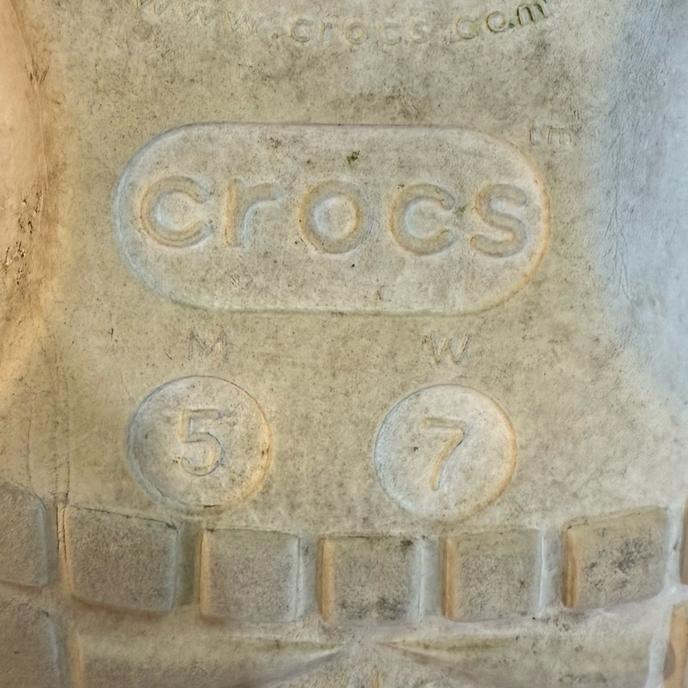 Crocs Classic Clogs White Translucent Clear Slip … - image 8